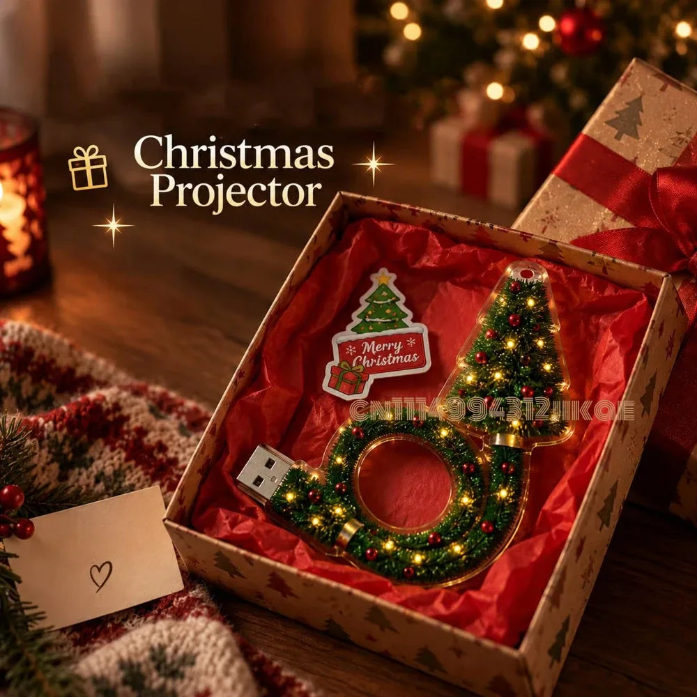 USB Holiday Projection Tree Lamp