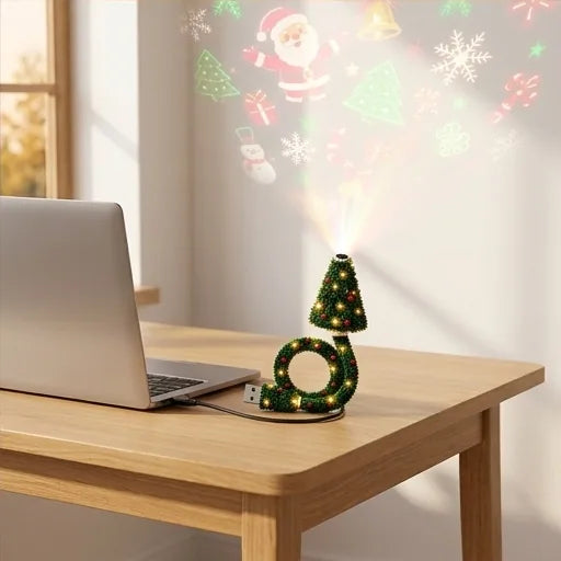 USB Holiday Projection Tree Lamp