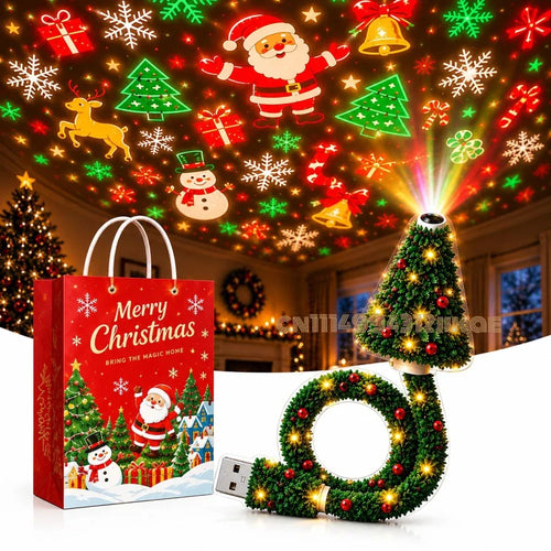 USB Holiday Projection Tree Lamp